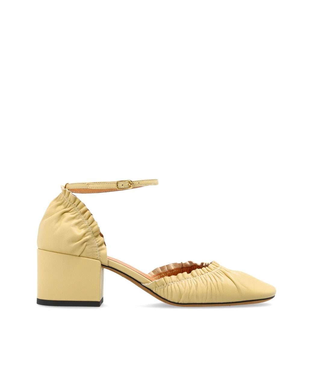 Odissi Metallic Leather Heeled Shoes