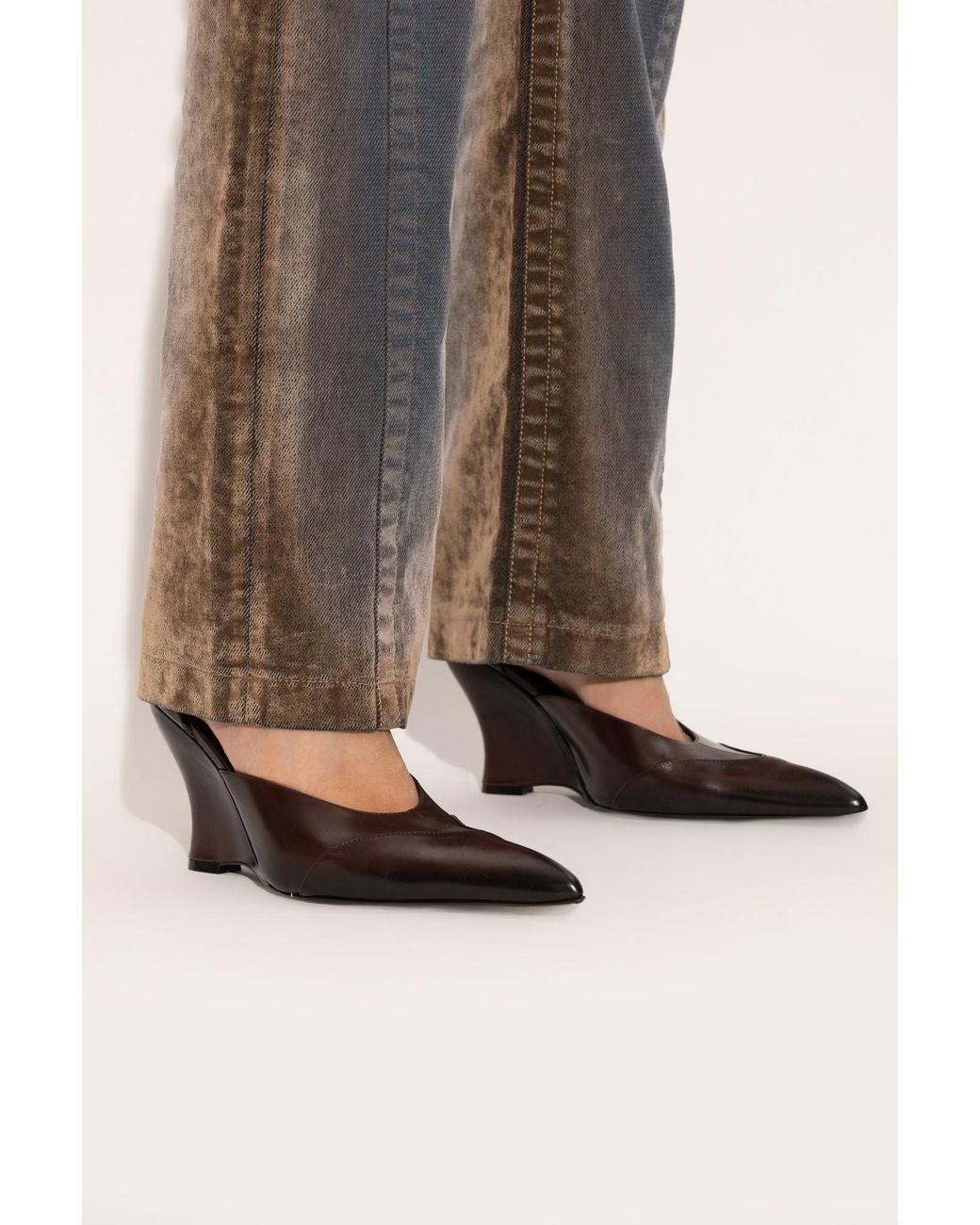 KNWLS White 'Sabaton' Wedge Shoes