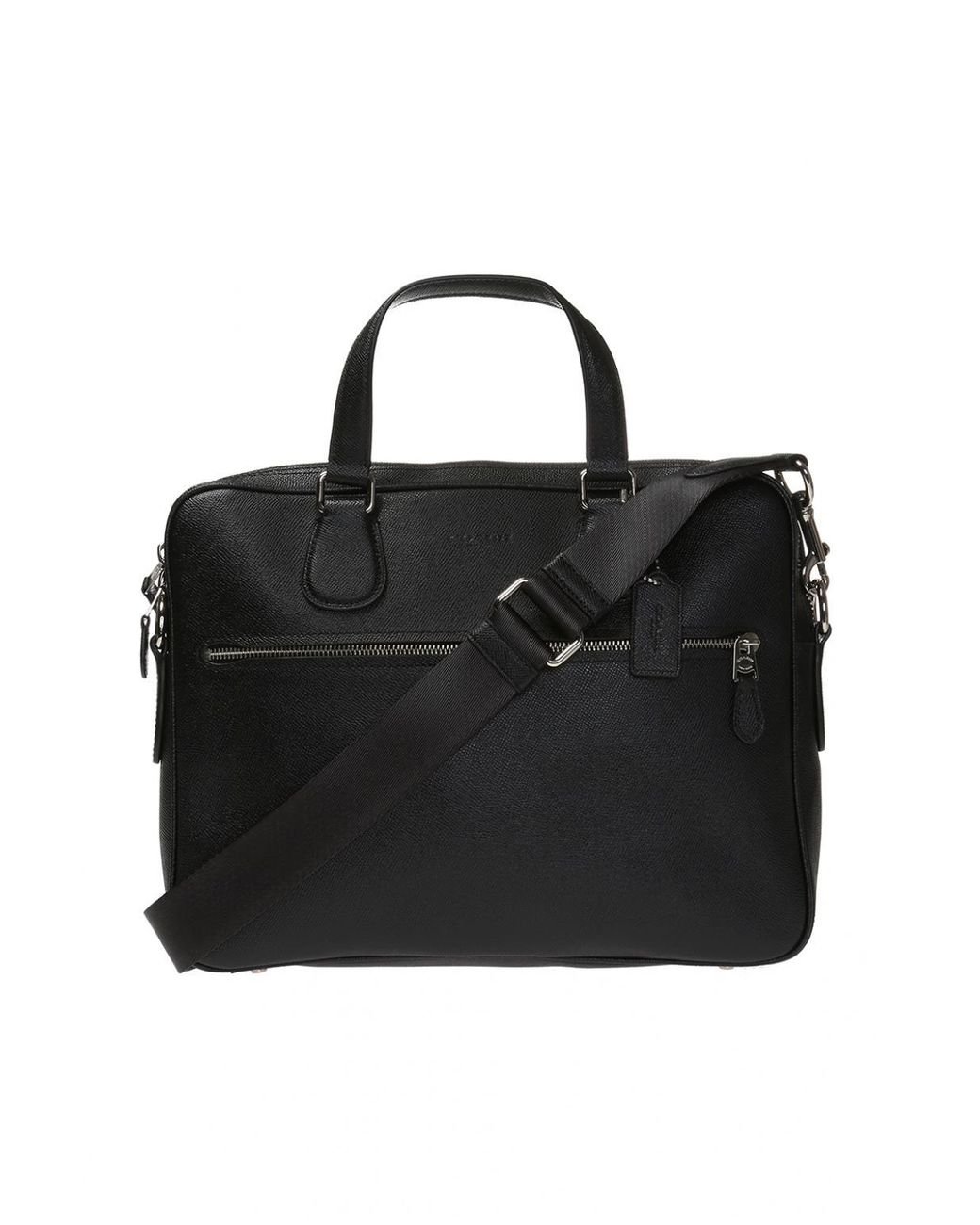 COACH Laptop Bag With Embossed Logo in Black for Men