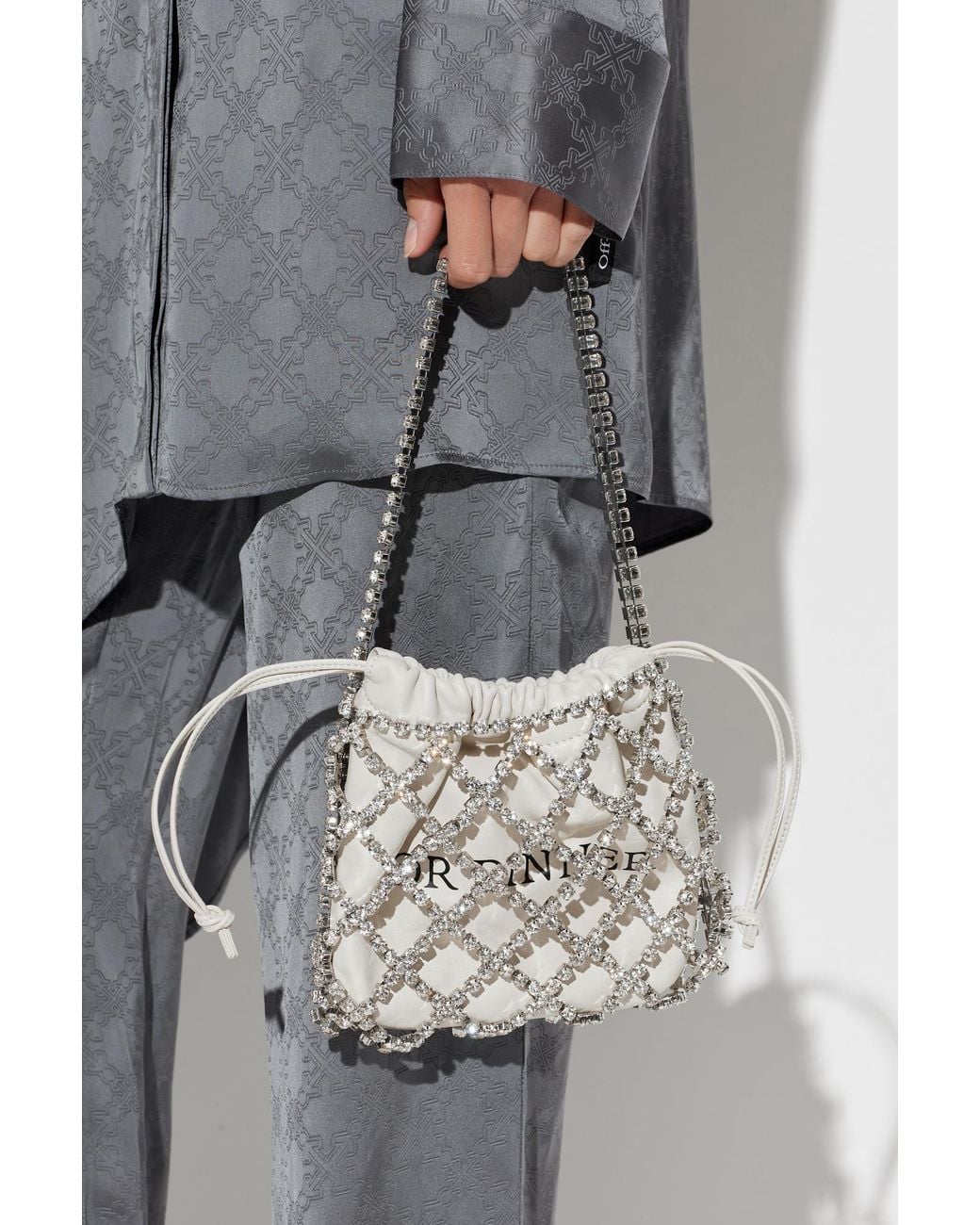 Off-White c/o Virgil Abloh White Bucket Bag 'For Dinner'