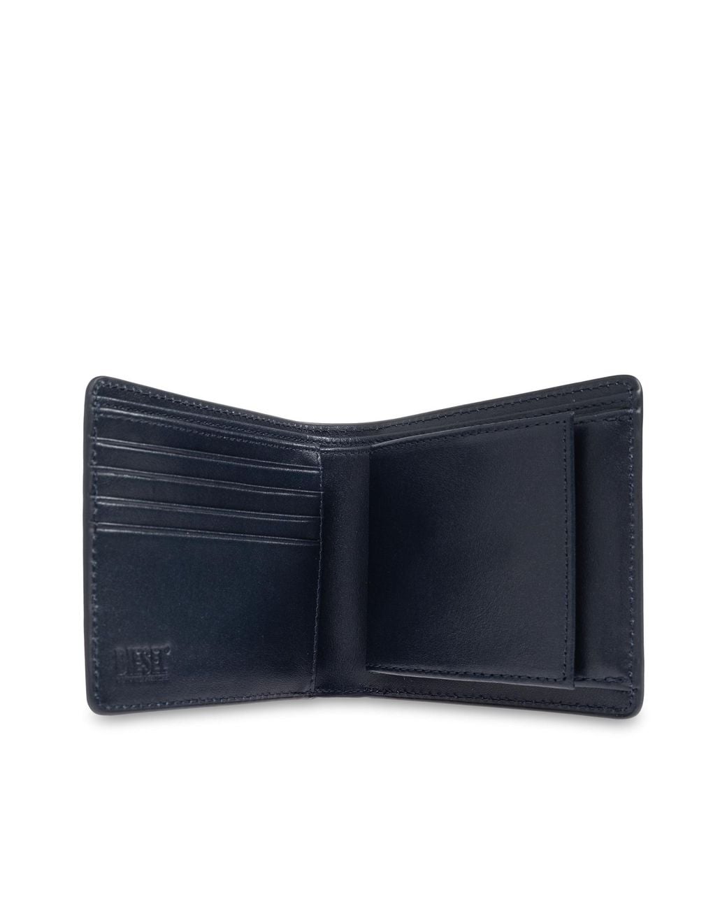 DIESEL Blue "Holi-D Bi Fold" Leather Wallet