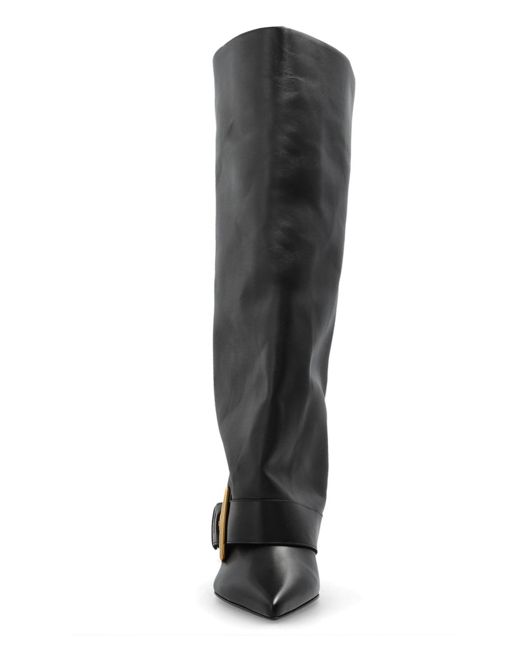 Balmain Black Leather Heeled Boots