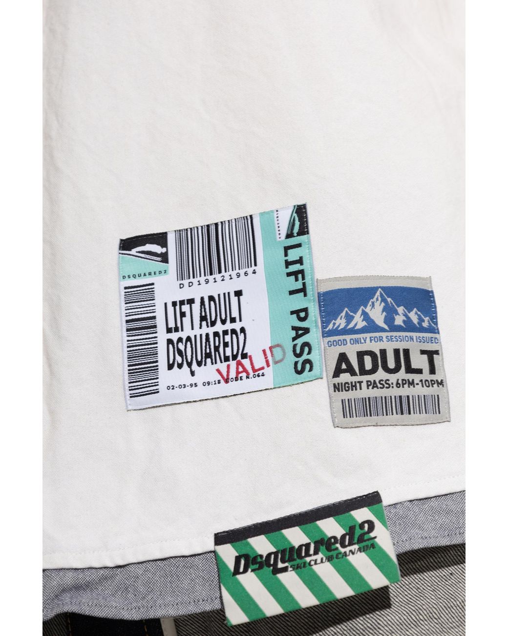 DSquared² White Cotton Shirt With Logo Patch for men