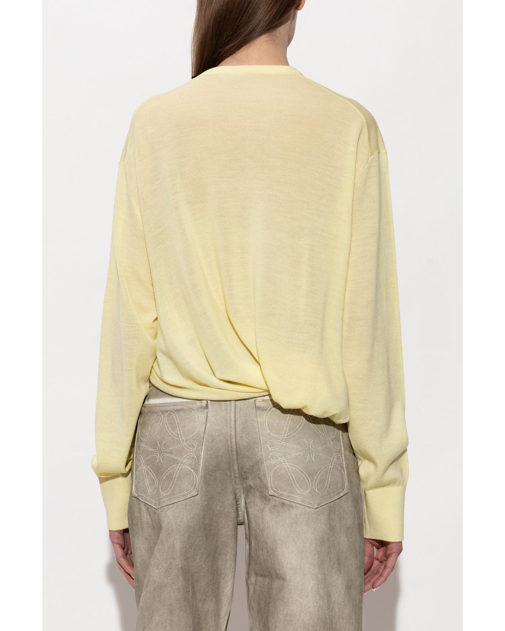 Loewe Yellow V-Neck Sweater