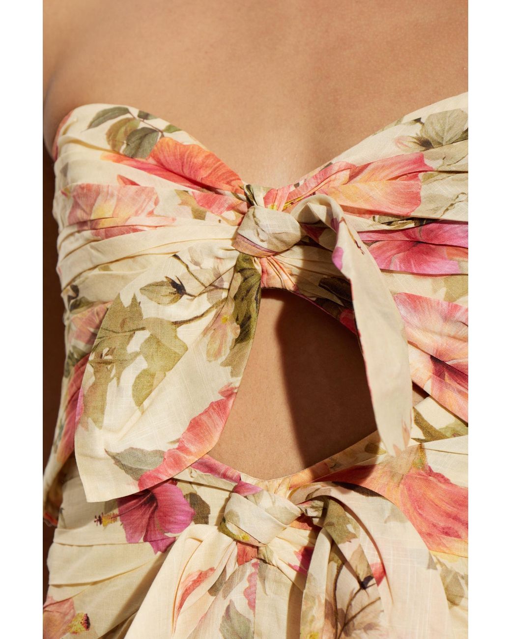 Zimmermann White Floral Print Jumpsuit