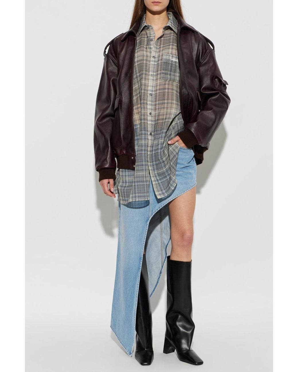 Coperni Brown Leather Jacket