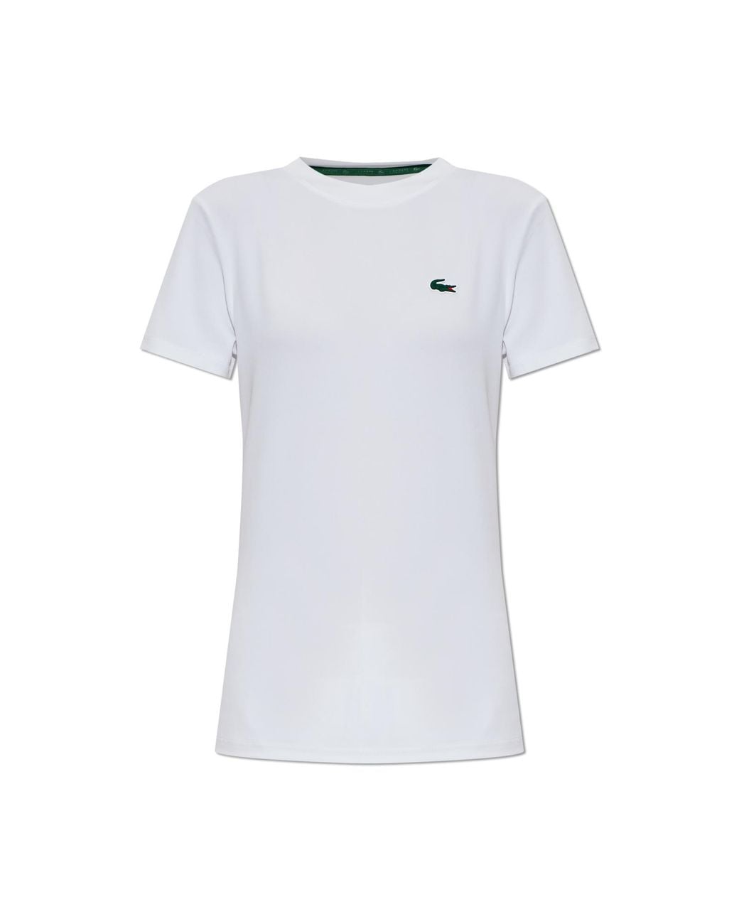 Lacoste White T-Shirt With Logo Patch