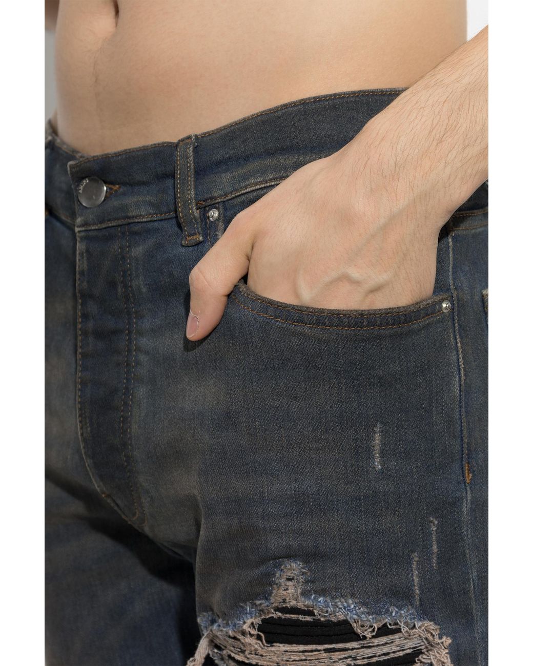 Amiri Gray Jeans With 'Vintage' Effect for men