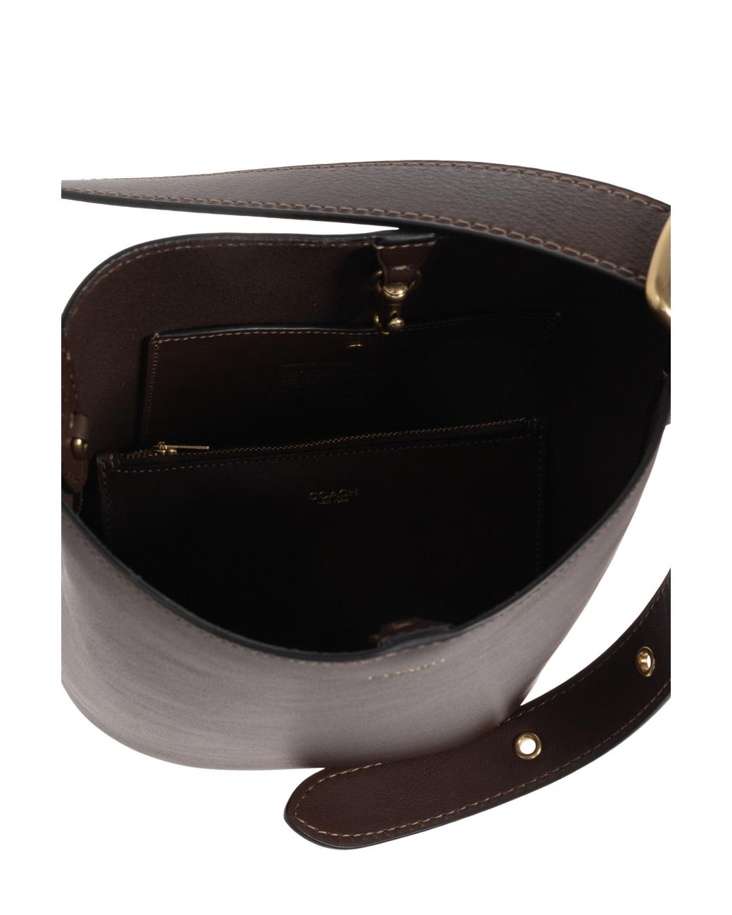 COACH Gray "Bleecker" Shoulder Bag