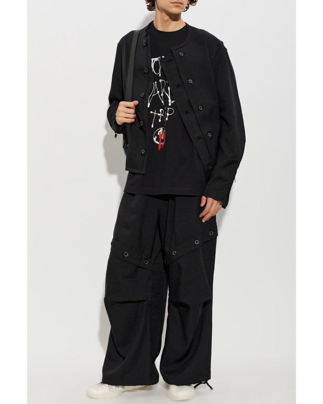 Y-3 Black T-Shirt With Print for men