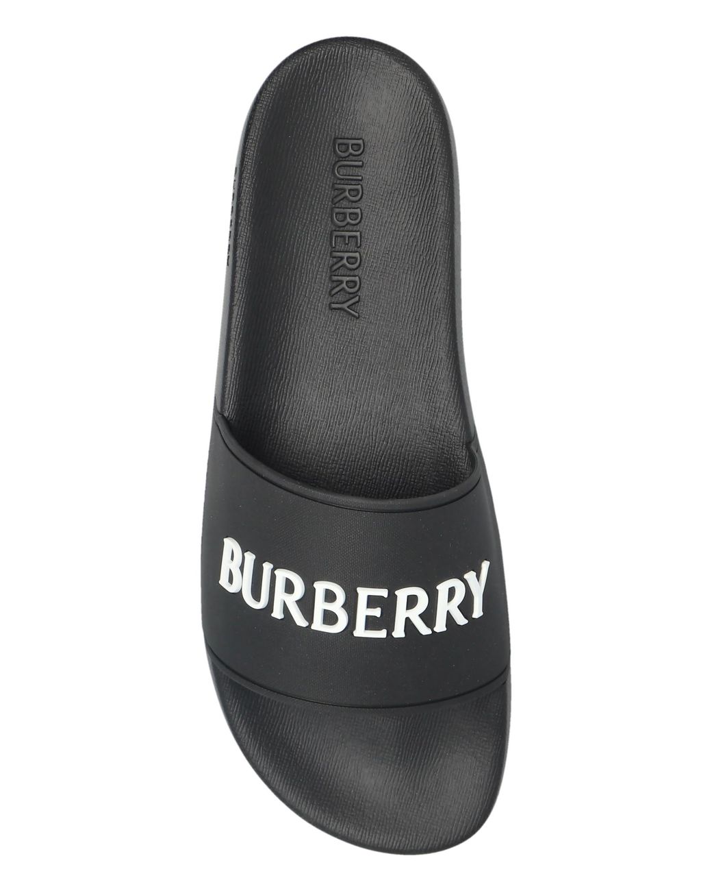 Burberry Black Rubber Flip-Flops for men