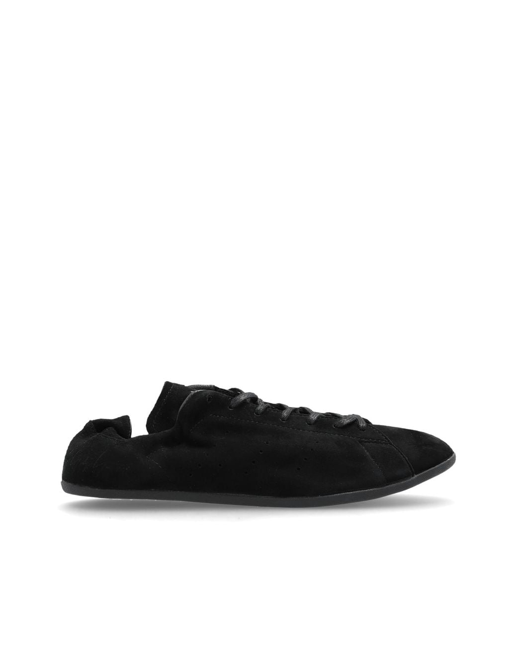 Y-3 Black Suede Sports Shoes "Stan Smith Lo Pro" for men