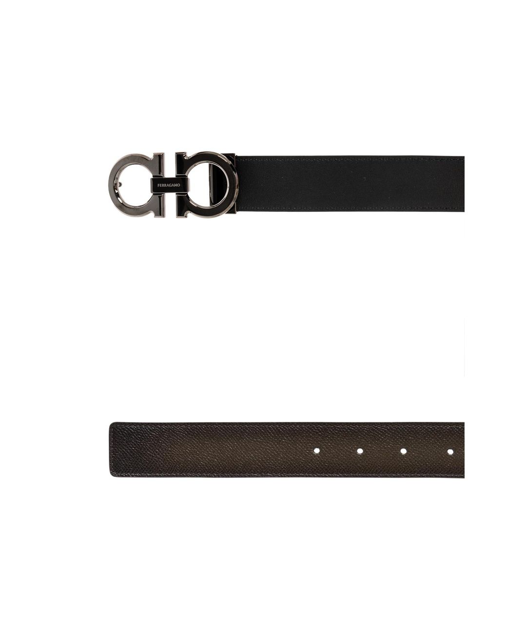 Ferragamo Black Double-Sided Belt for men