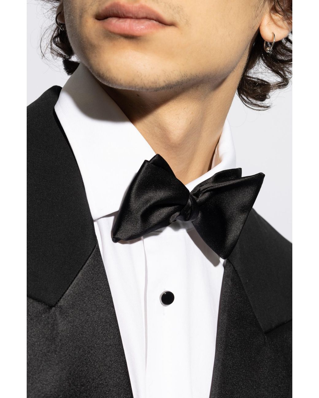 Giorgio Armani Black Silk Bow Tie for men