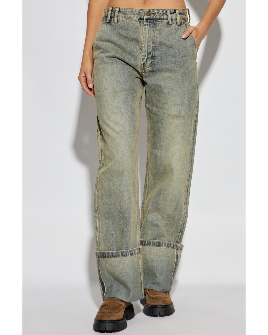 Entire studios Green 'Straight' Jeans