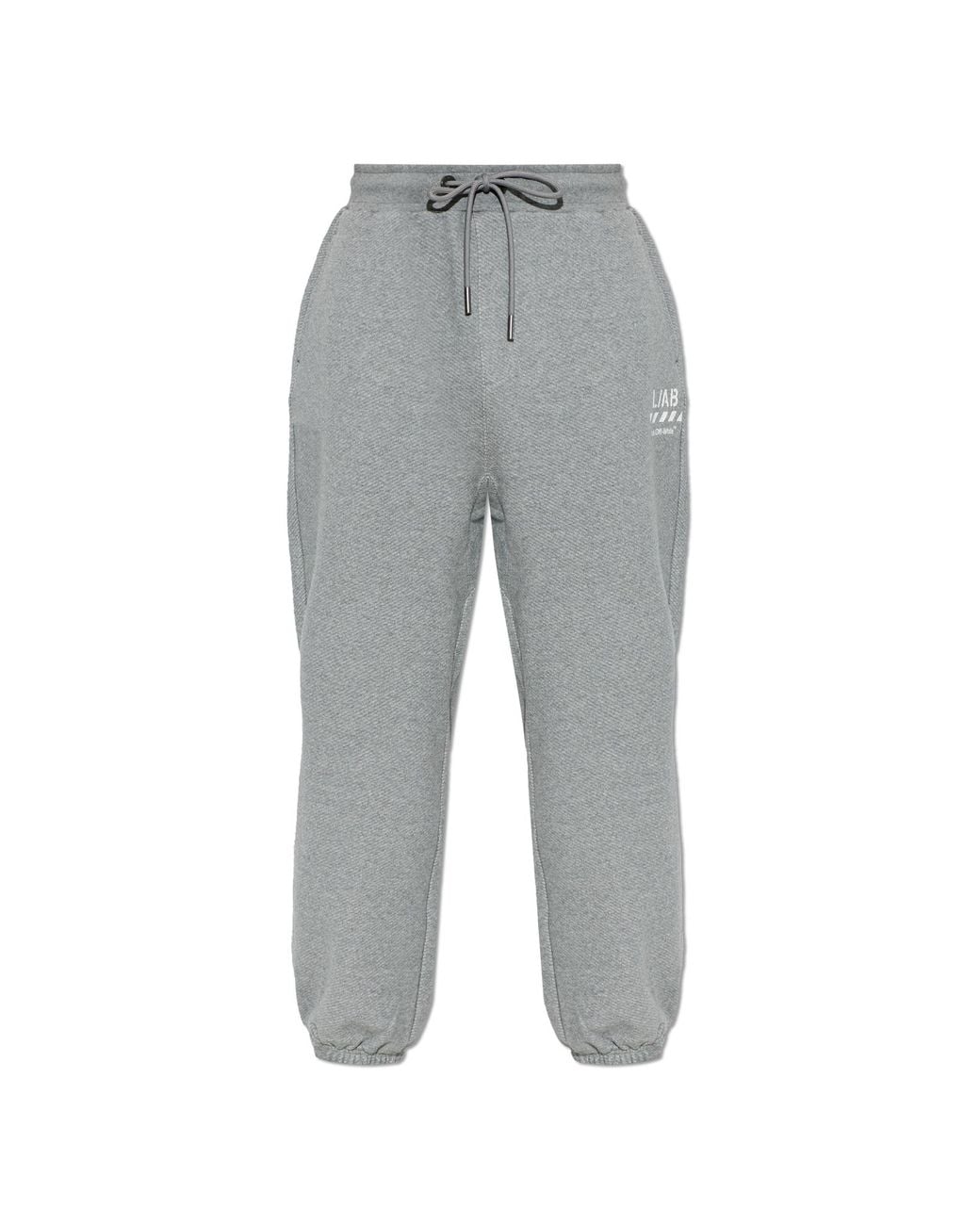 LAB C.O. OFF WHITE Gray Hoodie With Hood for men