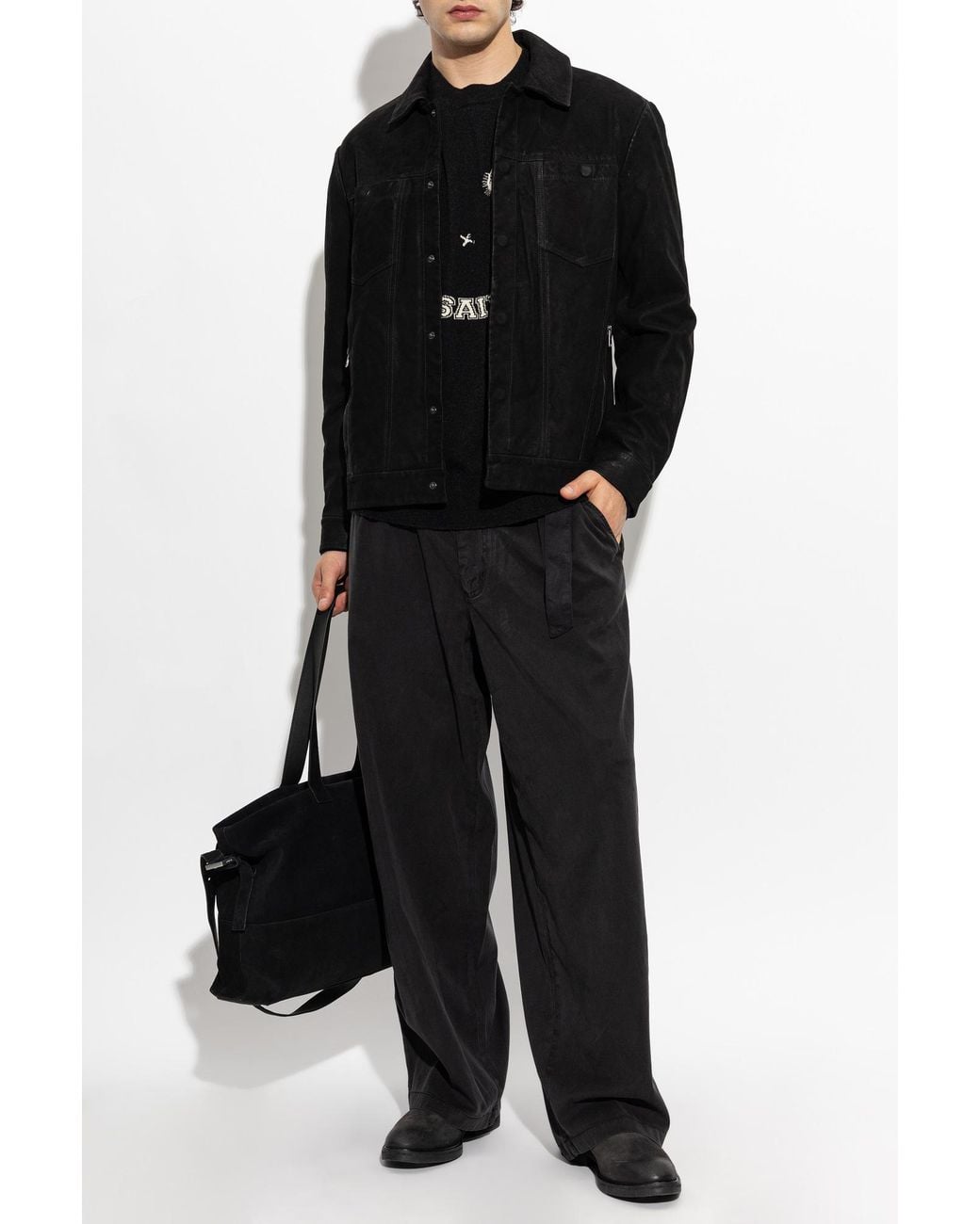 AllSaints Black 'Grinner' Sweater for men