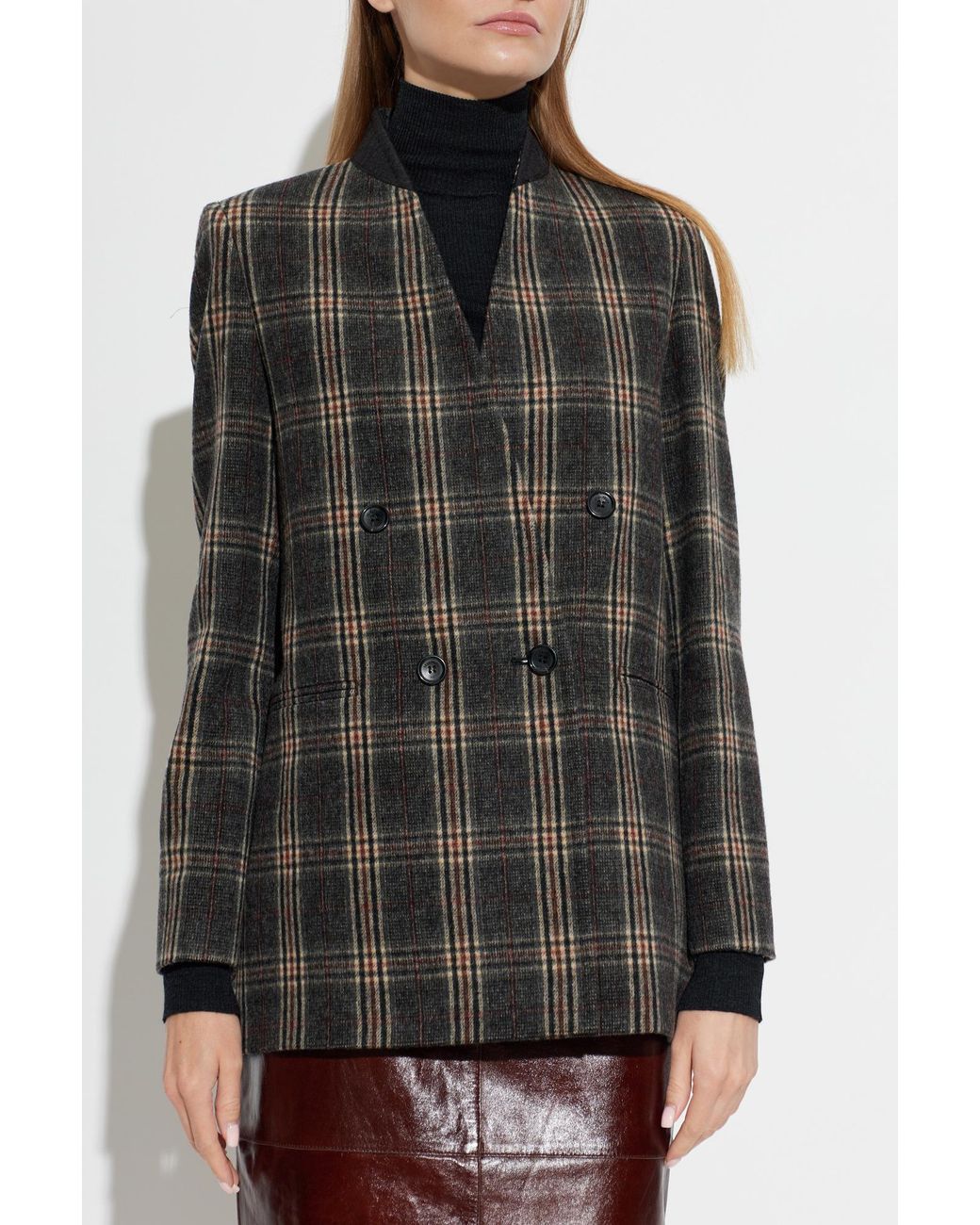 Max Mara Gray 'Elmo' Wool Coat
