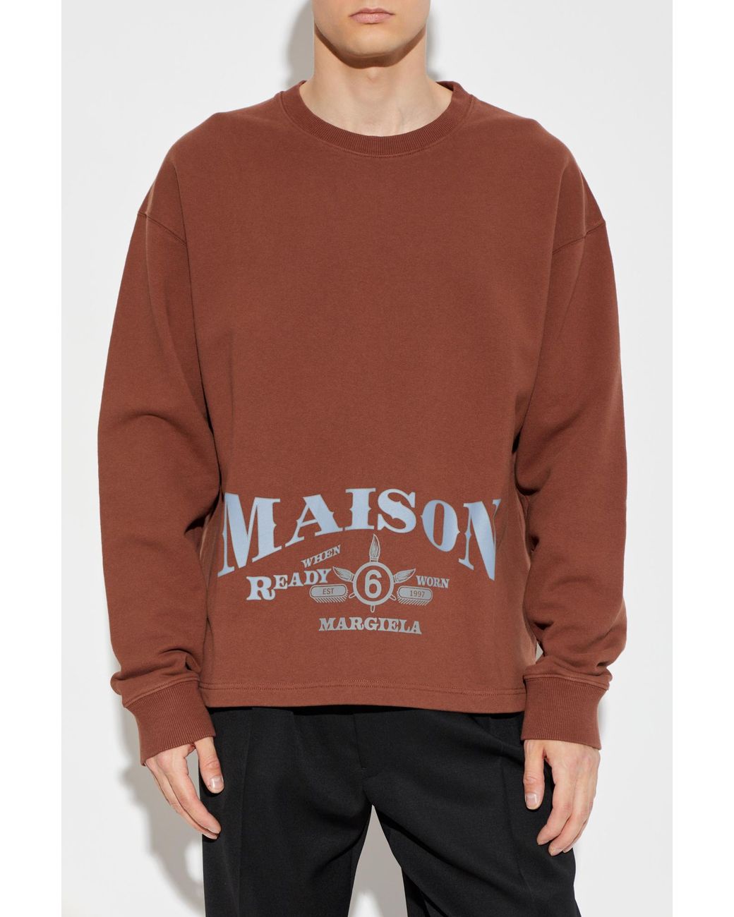 MM6 by Maison Margiela Brown Sweatshirt With Print for men