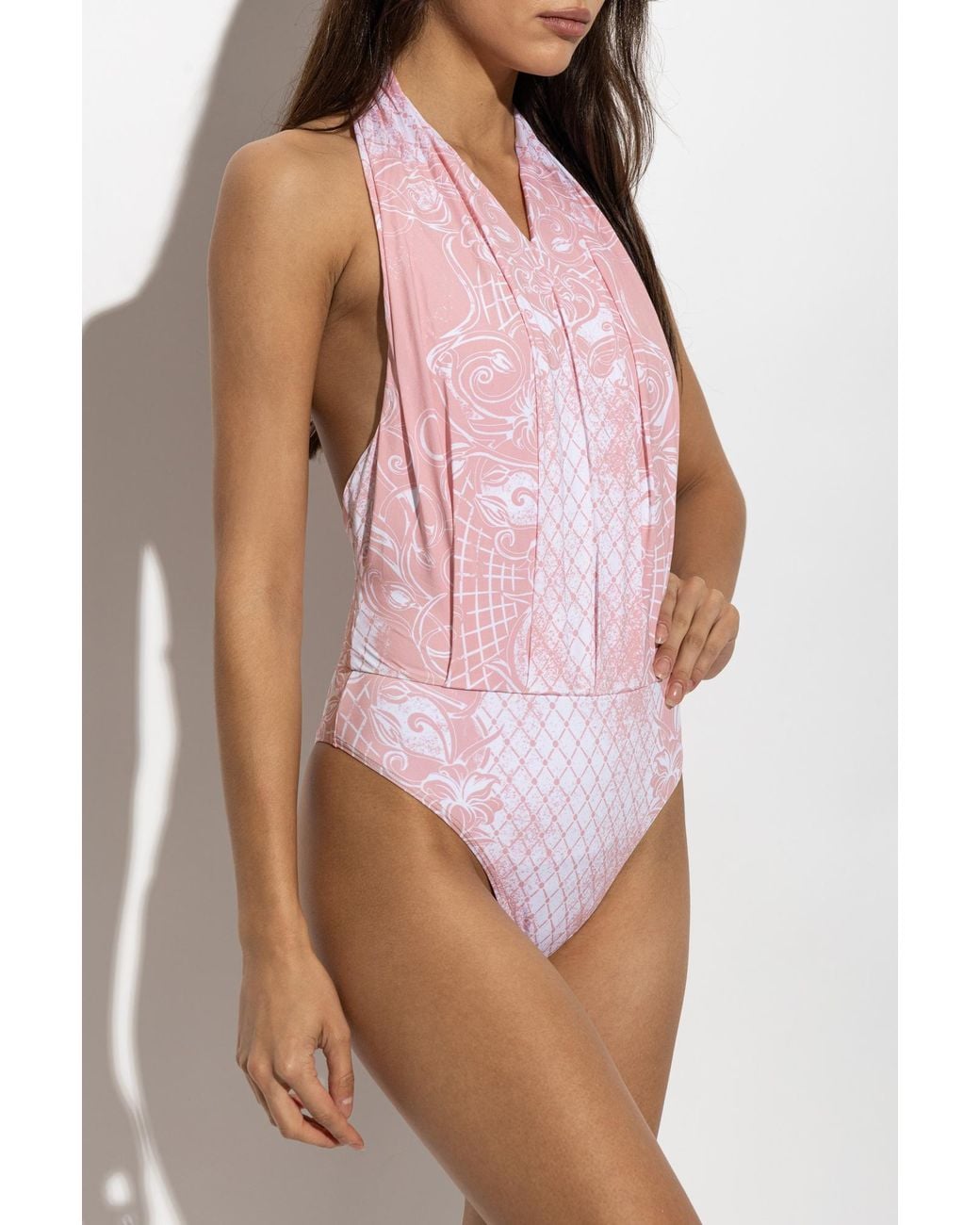 Balmain Pink One-Piece Swimsuit