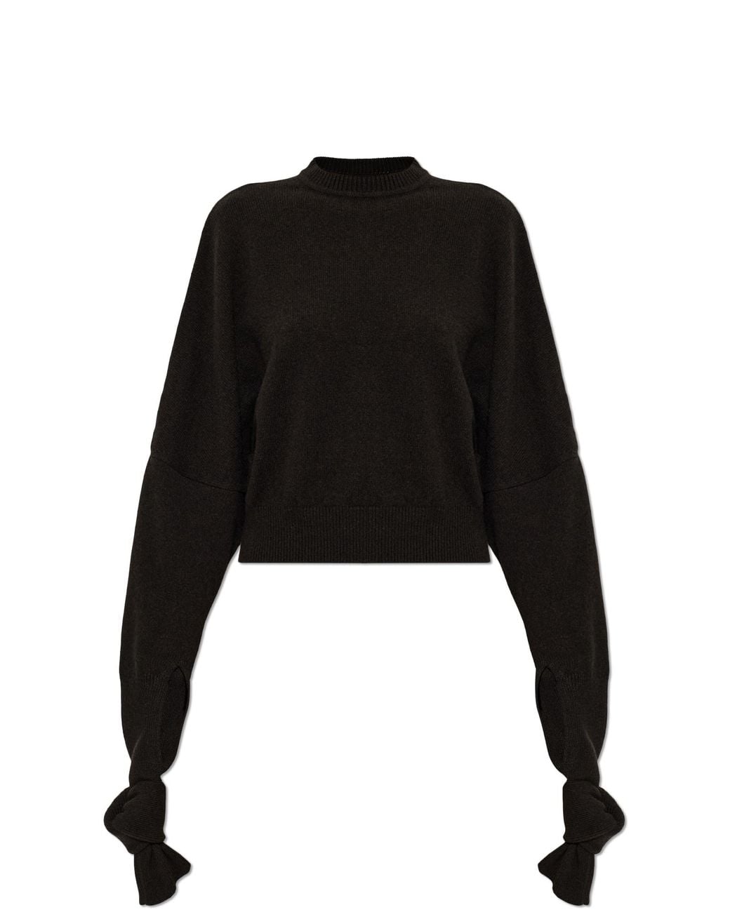 Jacquemus Black 'Fiocco' Wool Jumper