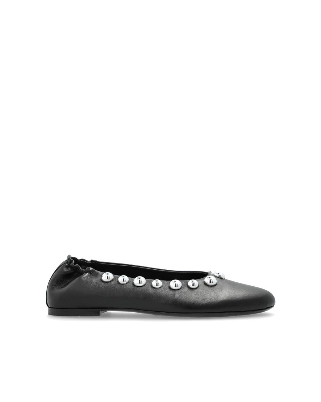 IRO Black Leather Ballerinas 'Tutu Studs'