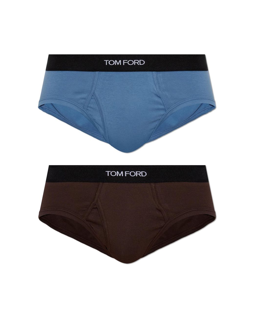 Tom Ford Blue Two-Pack Briefs With Logo for men