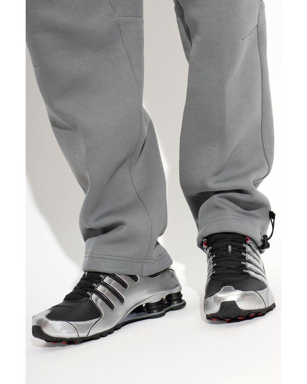 Nike Black Sports Shoes 'Shox Nz' for men