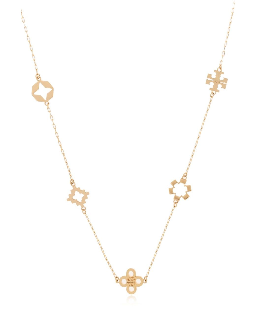 Tory Burch Black 'Kira' Brass Necklace