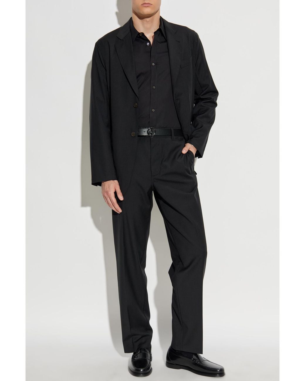 McQueen Black Shirt With Applique for men