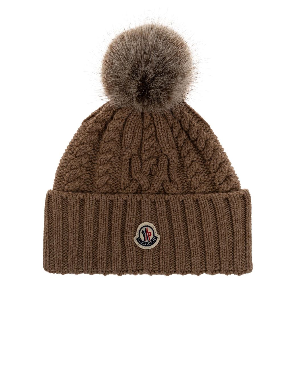 Moncler Brown Cap With Logo Patch