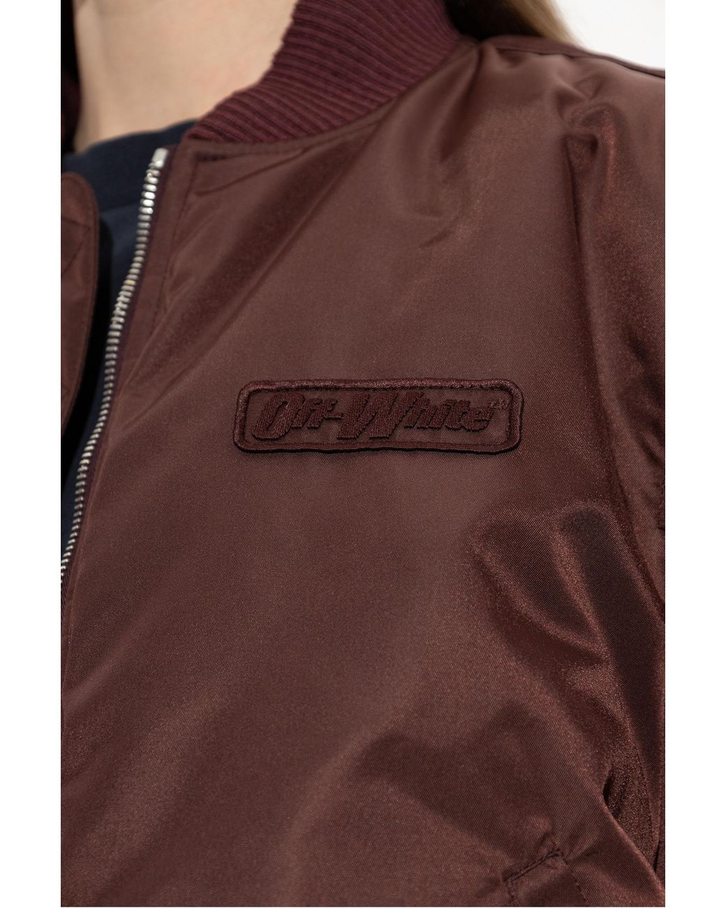 Off-White c/o Virgil Abloh Brown Insulated Jacket With Logo