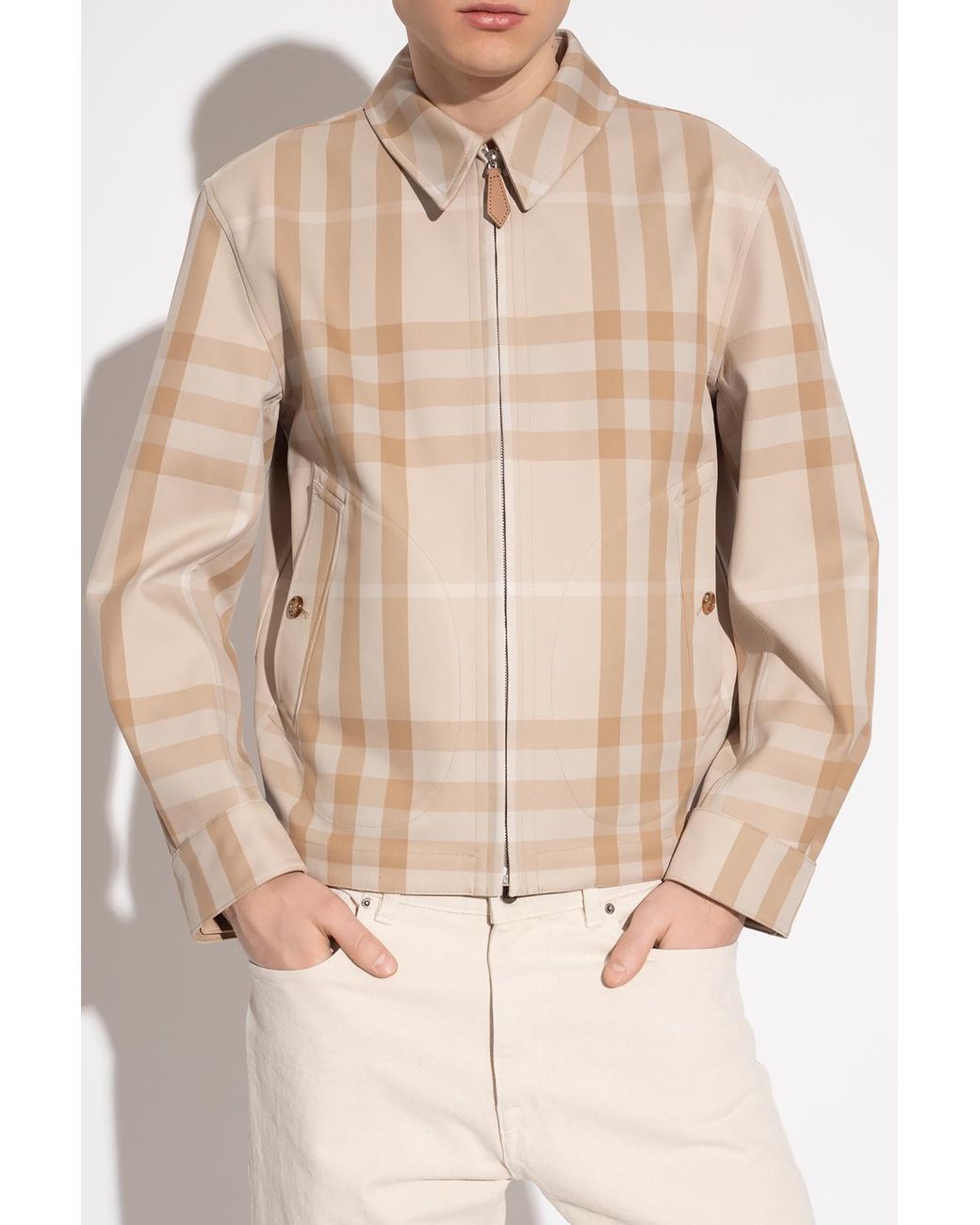 Burberry Cotton 'fitzroy' Reversible Jacket in Beige (Natural) for Men 
