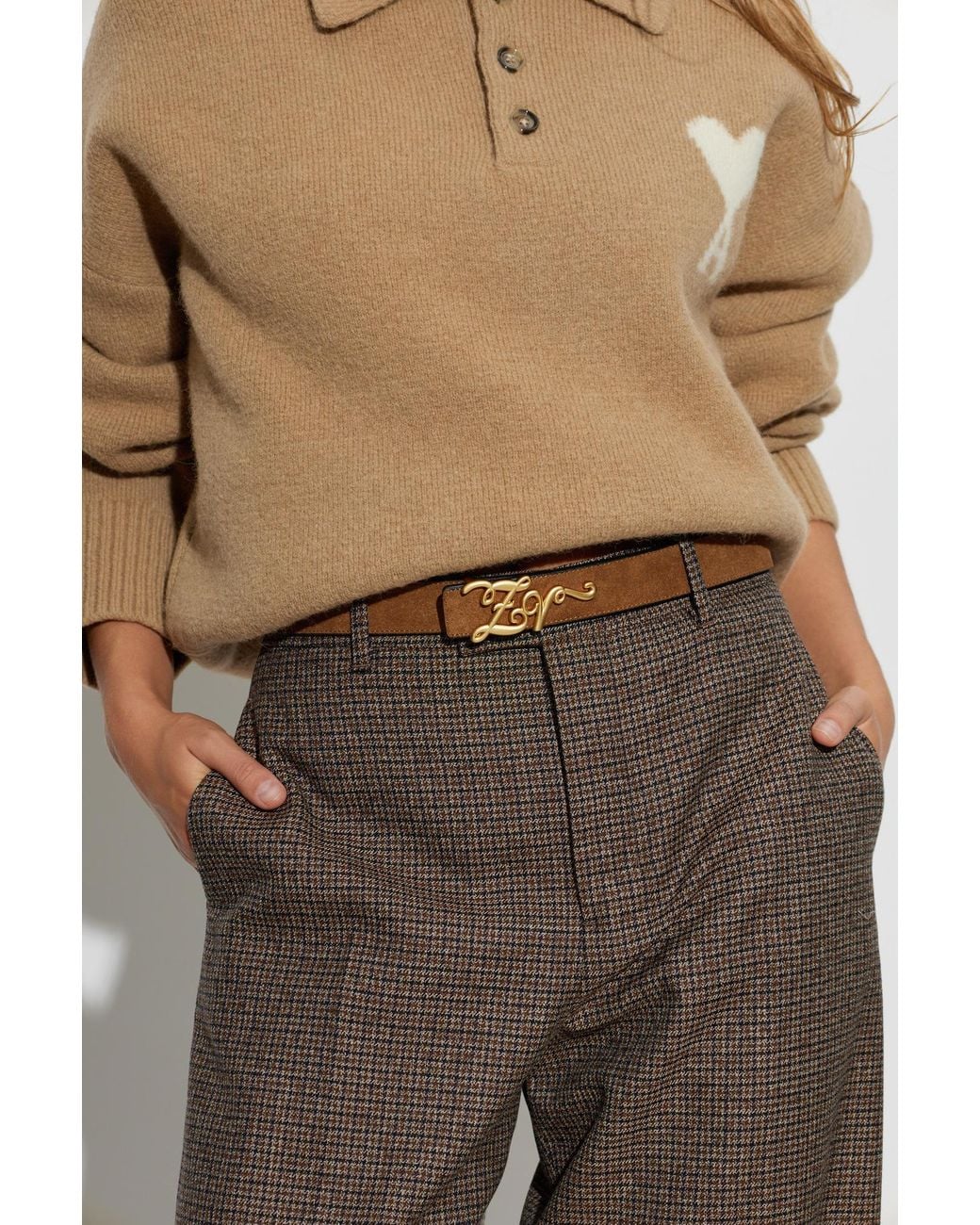 Zadig & Voltaire Brown Suede Belt