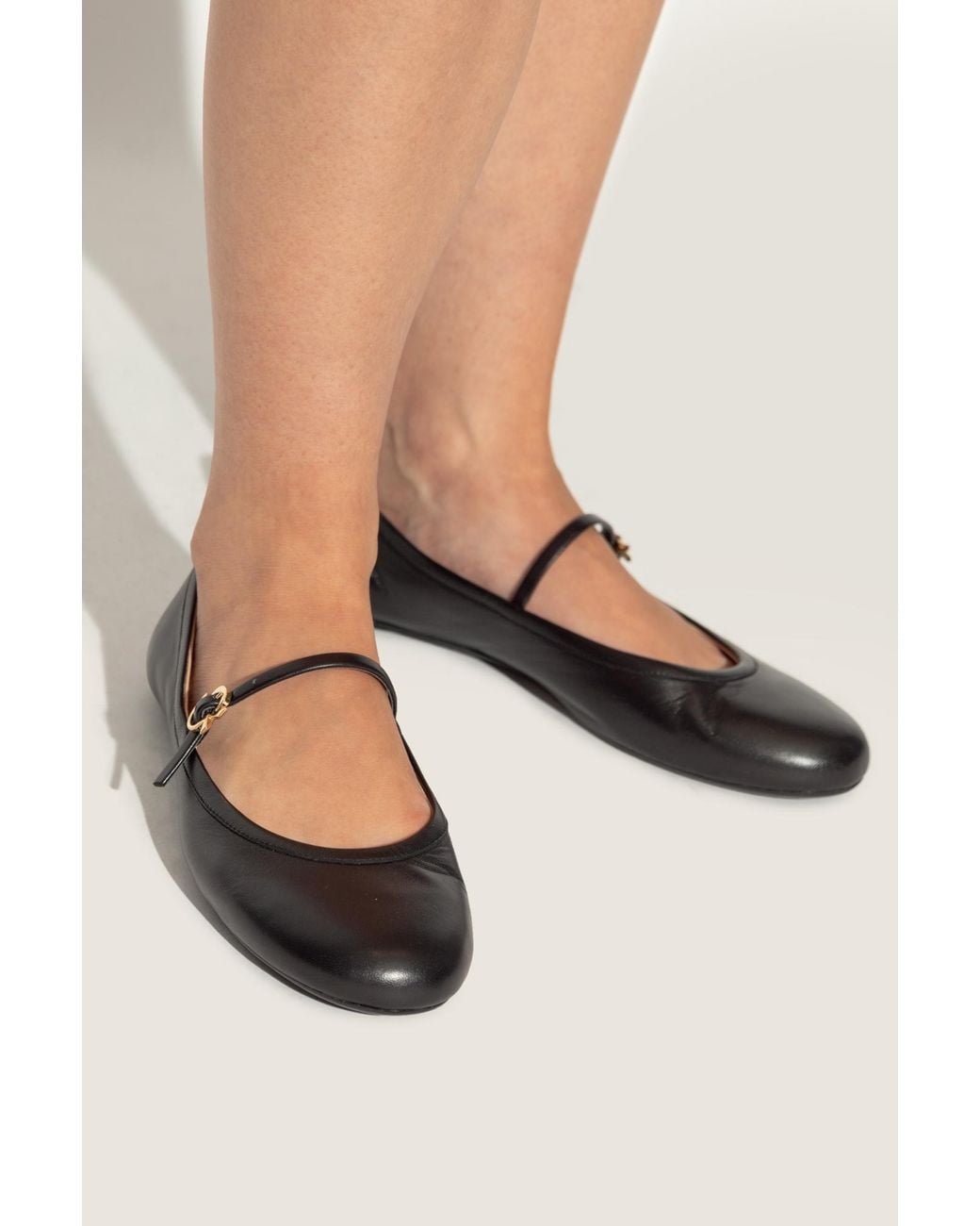 Gianvito Rossi Black Ballet Flats Carla By