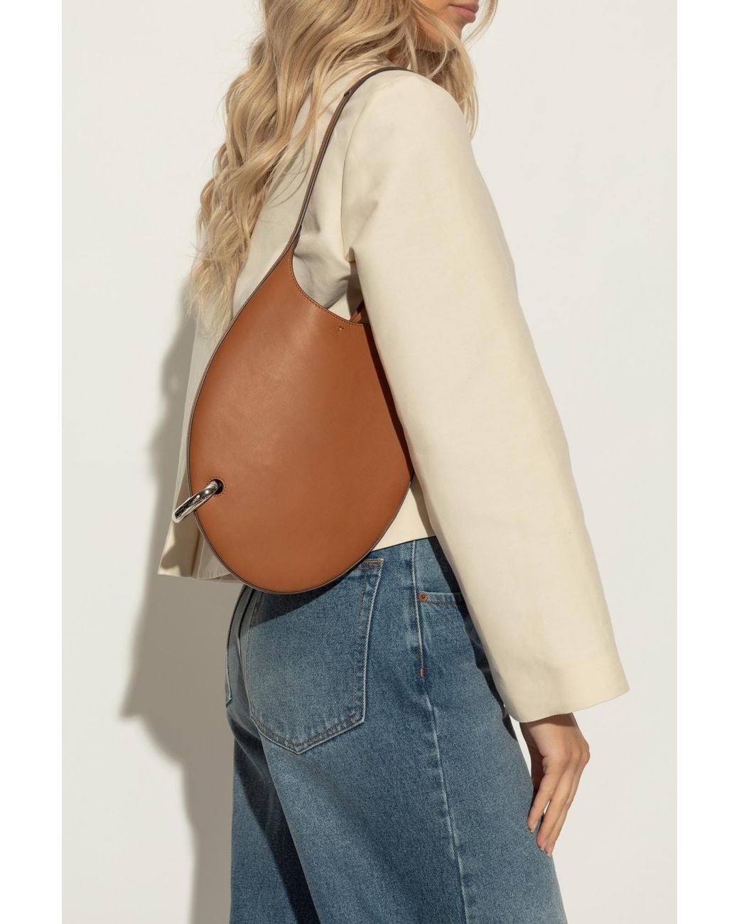 Tory Burch White Shoulder Bag 'Pierced'