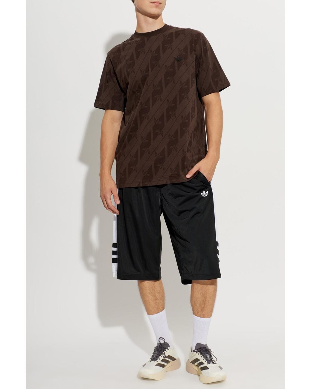 Adidas Originals Brown Monogram T-Shirt for men