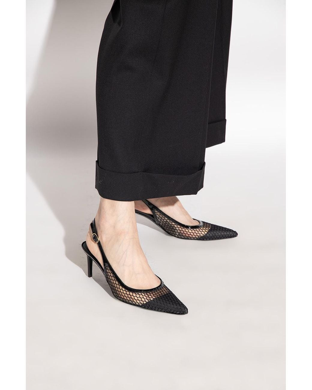 Dolce & Gabbana White 'Lollo' High-Heeled Pumps