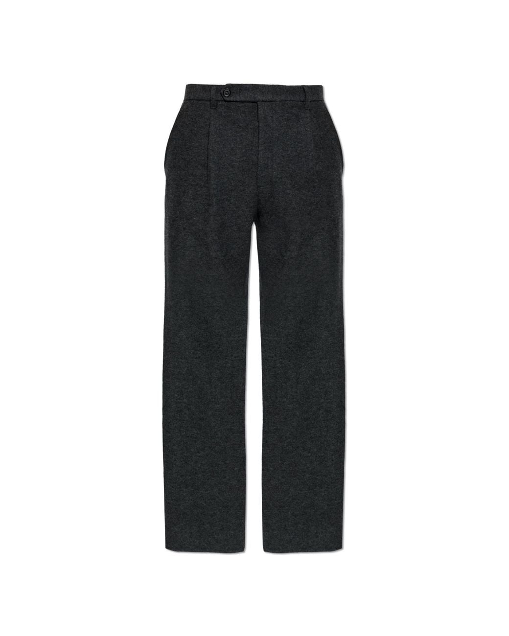 Jil Sander Black Wool Trousers With Pleats for men