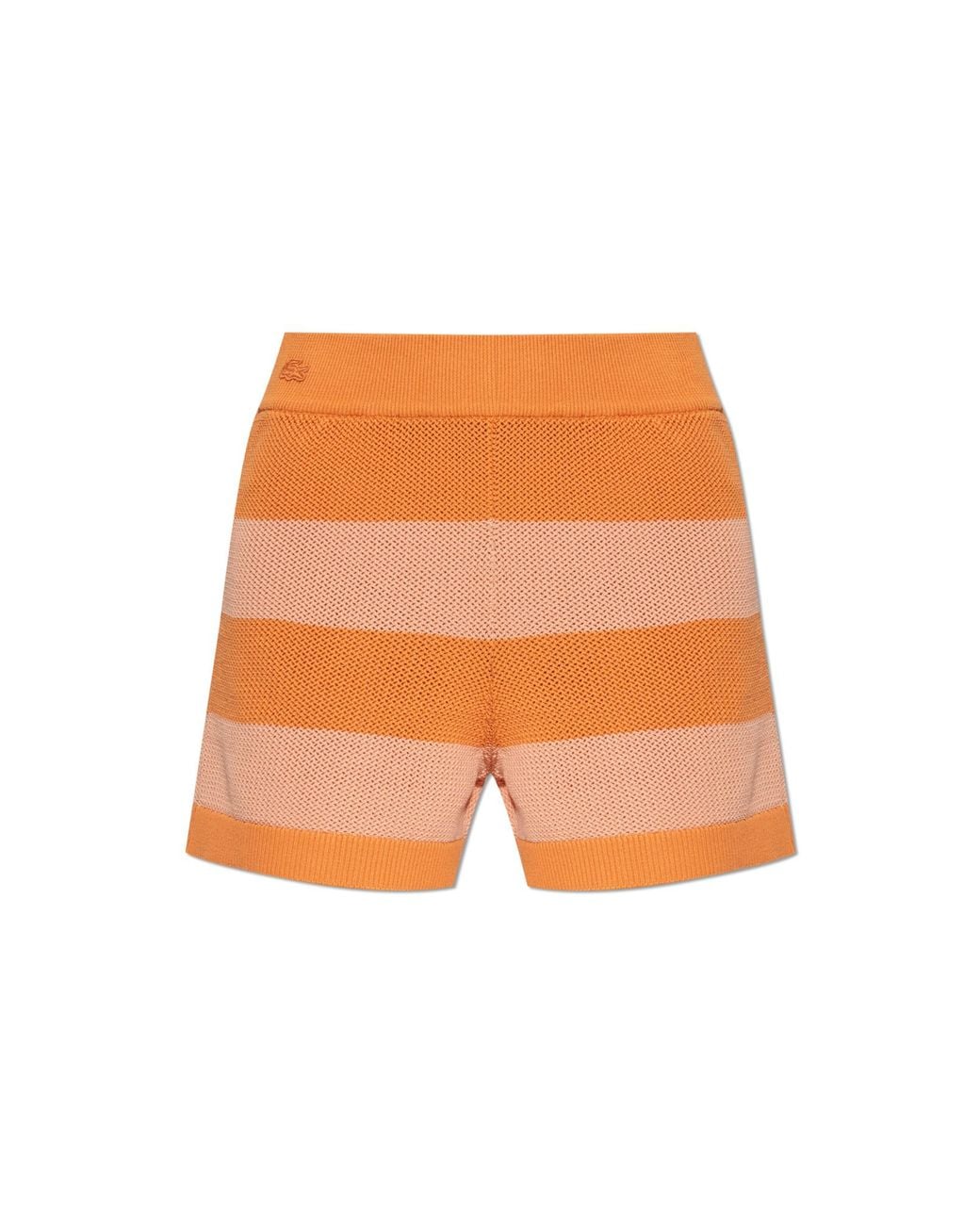 Lacoste Orange High-Waisted Shorts