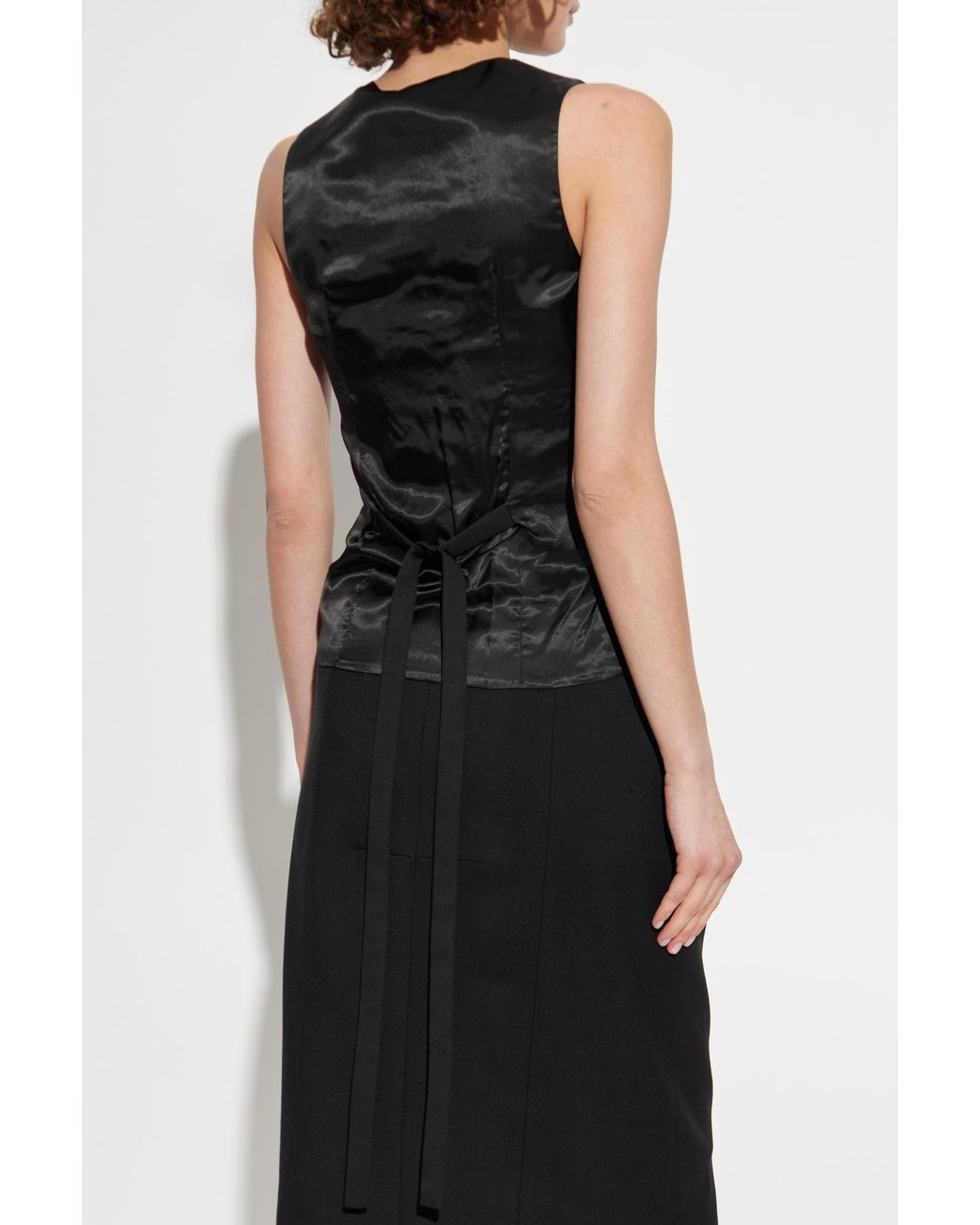 McQueen Black Wool Vest