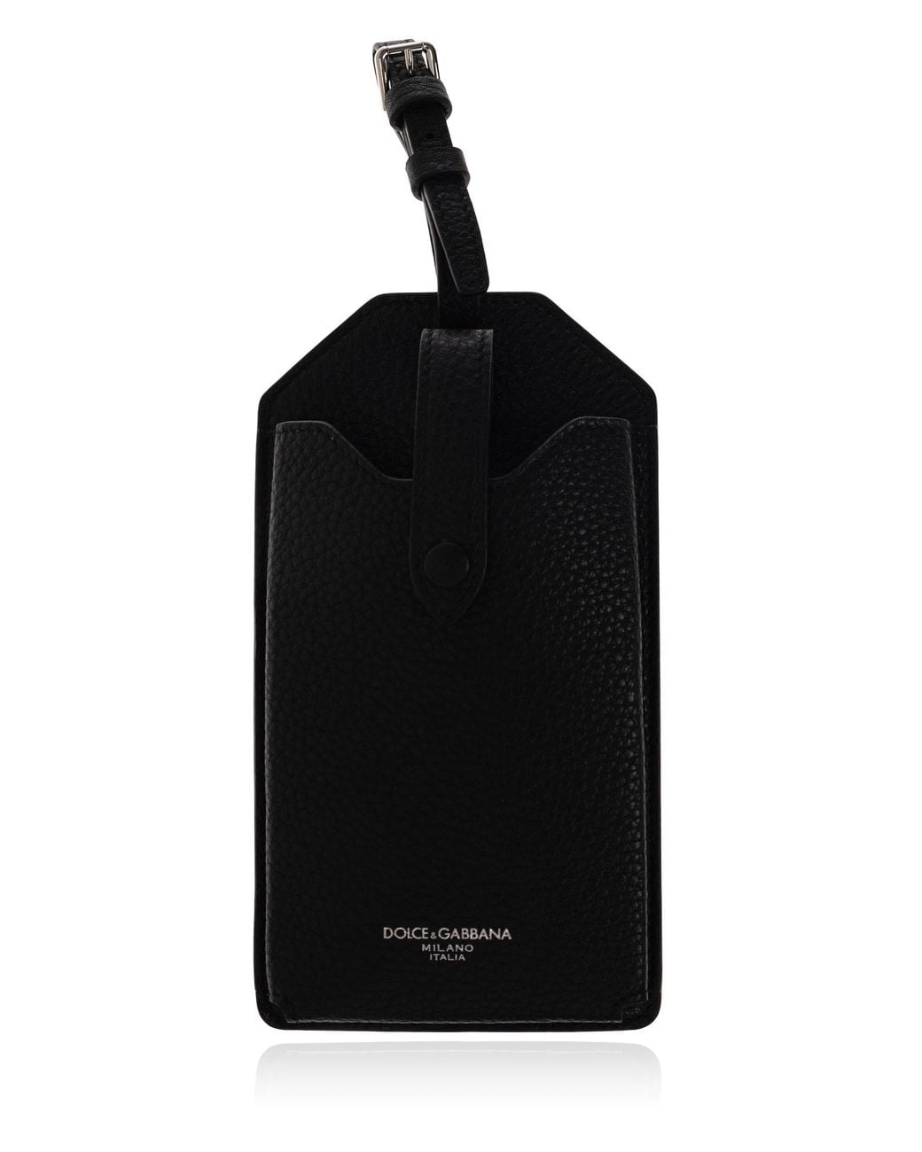 Dolce & Gabbana Black Leather Glasses Case for men