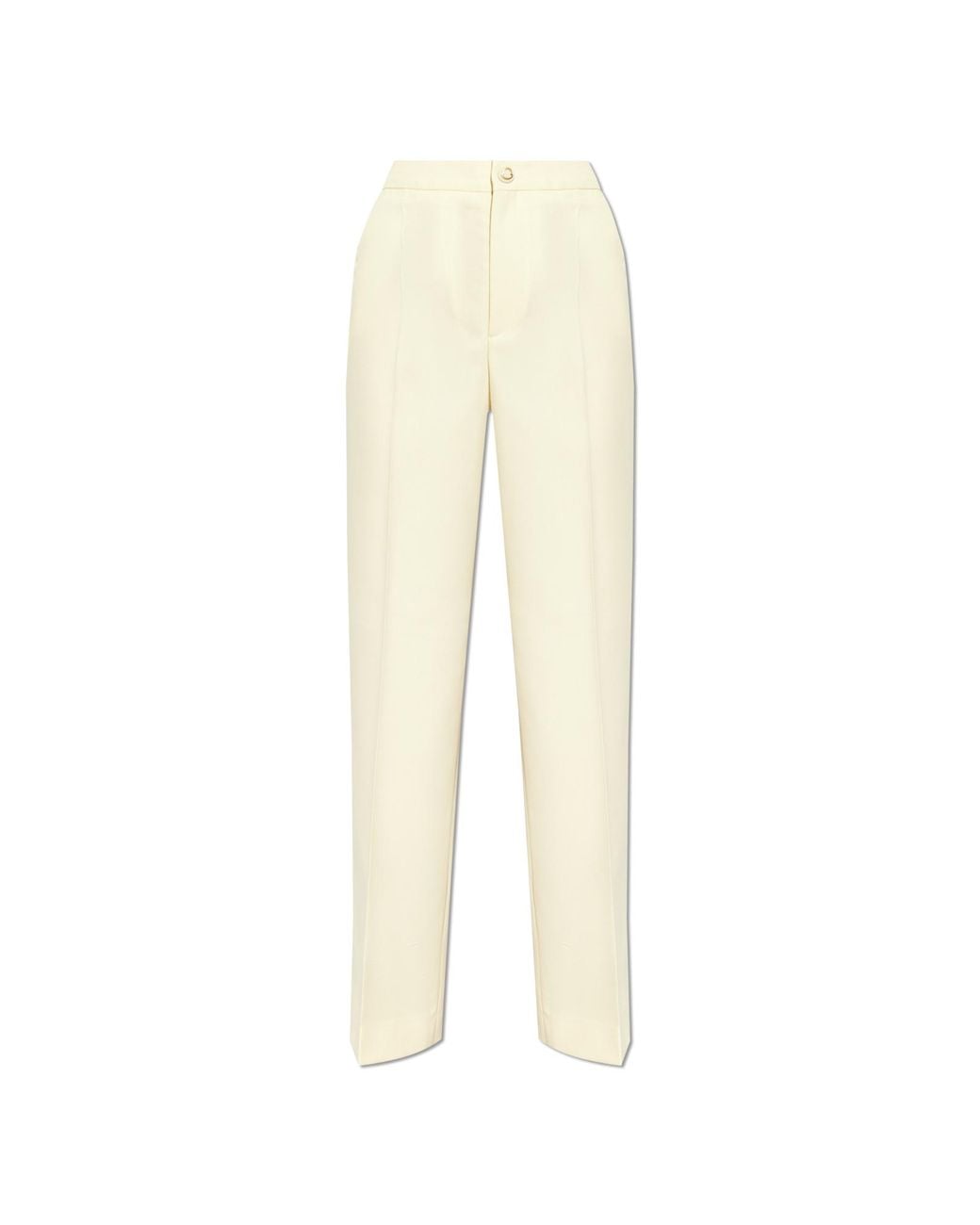 Moncler White Creased Trousers