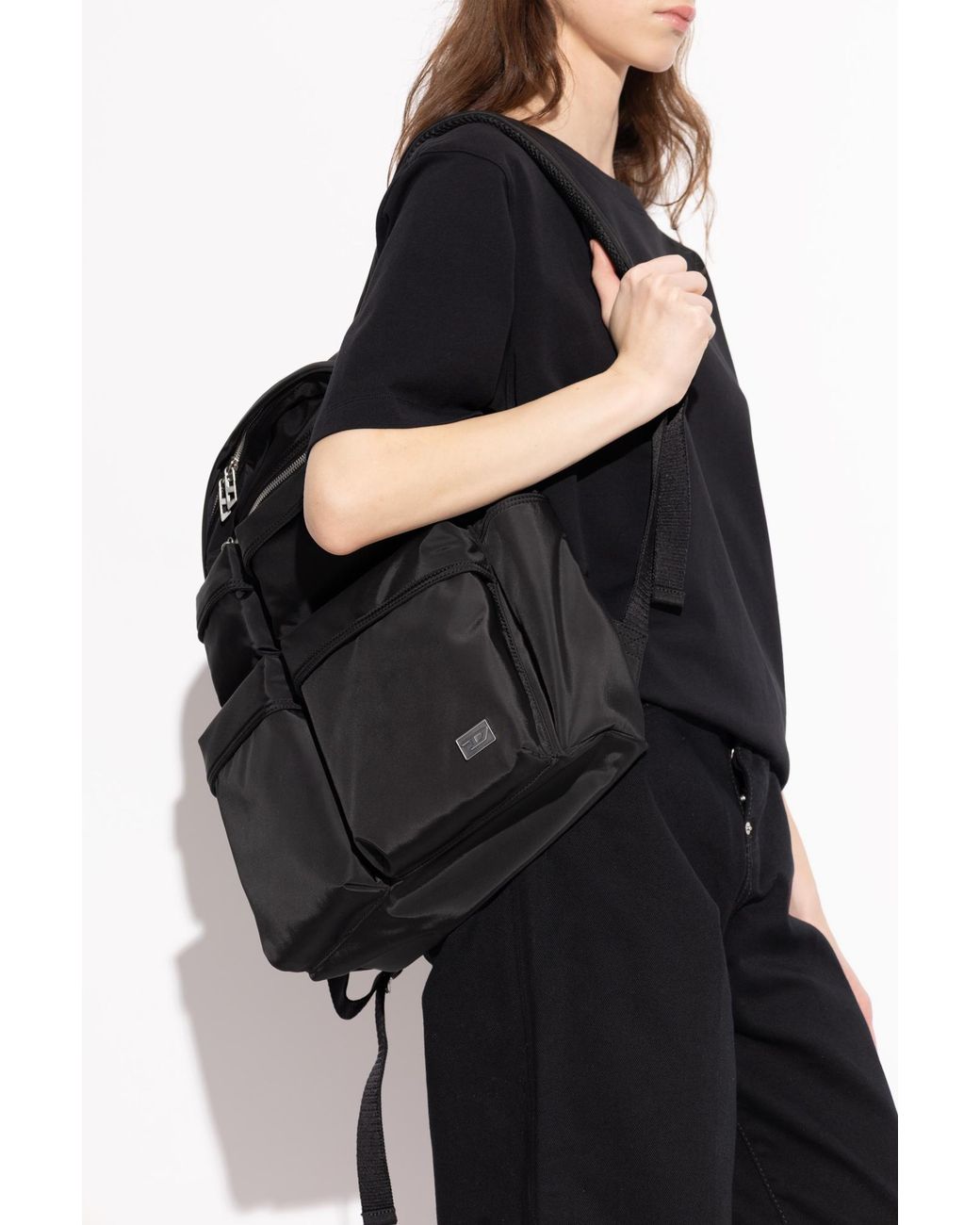 DIESEL Black 'Multi-Pkts' Backpack