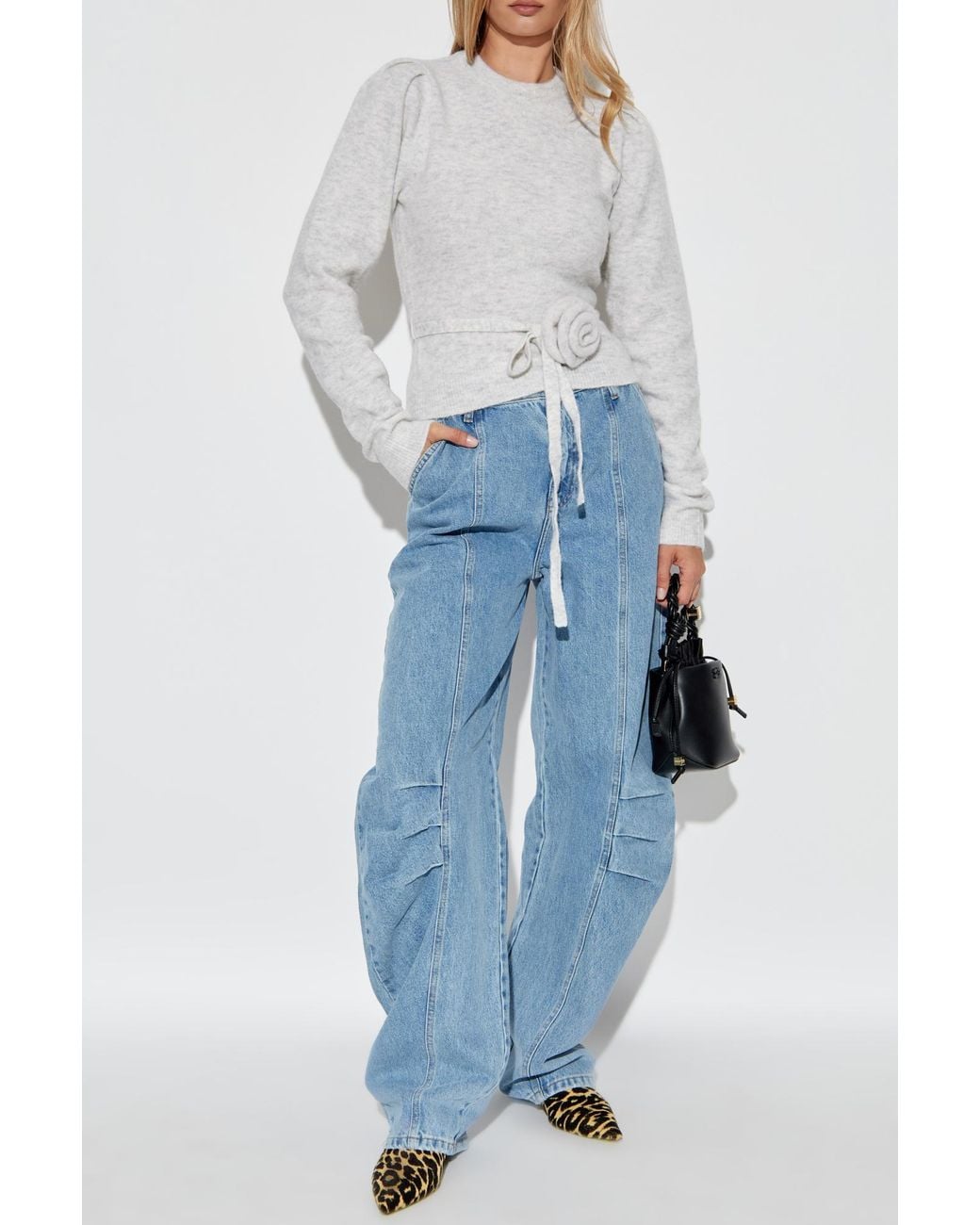 ROTATE BIRGER CHRISTENSEN Blue Jeans With Logo