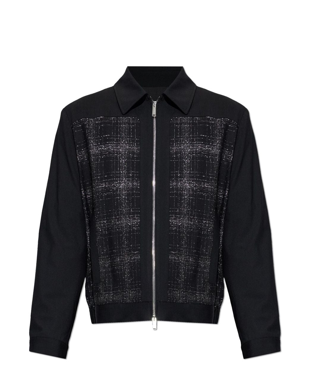 DSquared² Black Wool Jacket With Lurex Thread for men