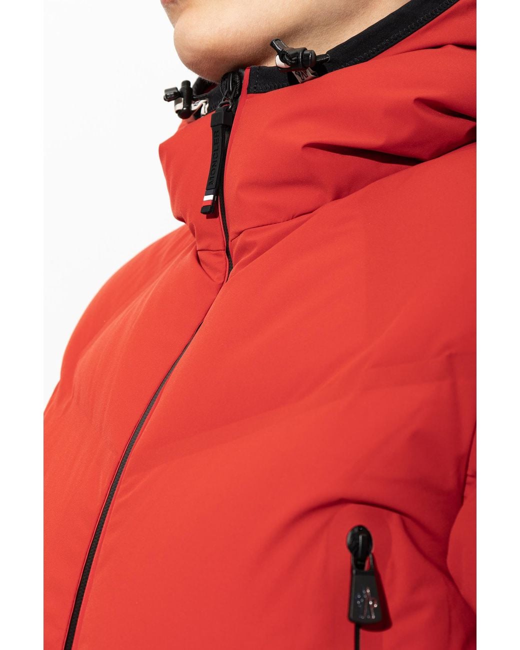 Moncler Red Sweater With Logo Patch for men