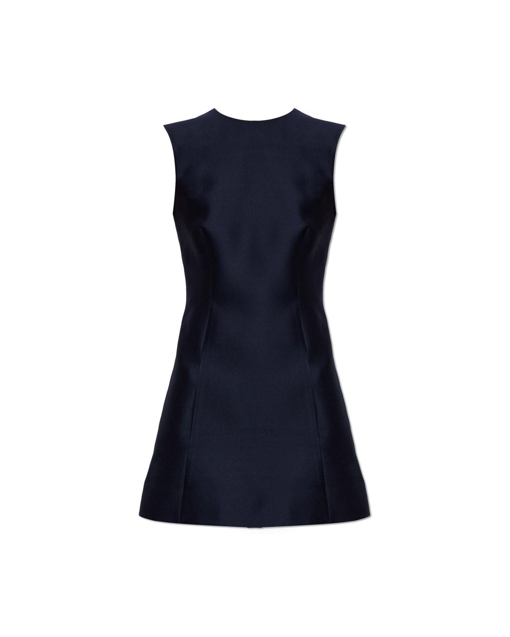 Balenciaga Blue Wool Sleeveless Dress