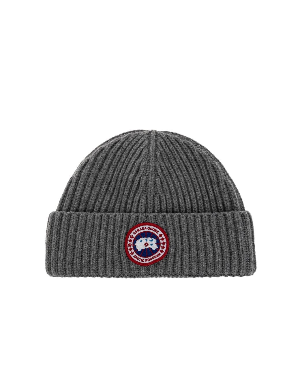 Canada Goose Black Wool Beanie With Logo Patch