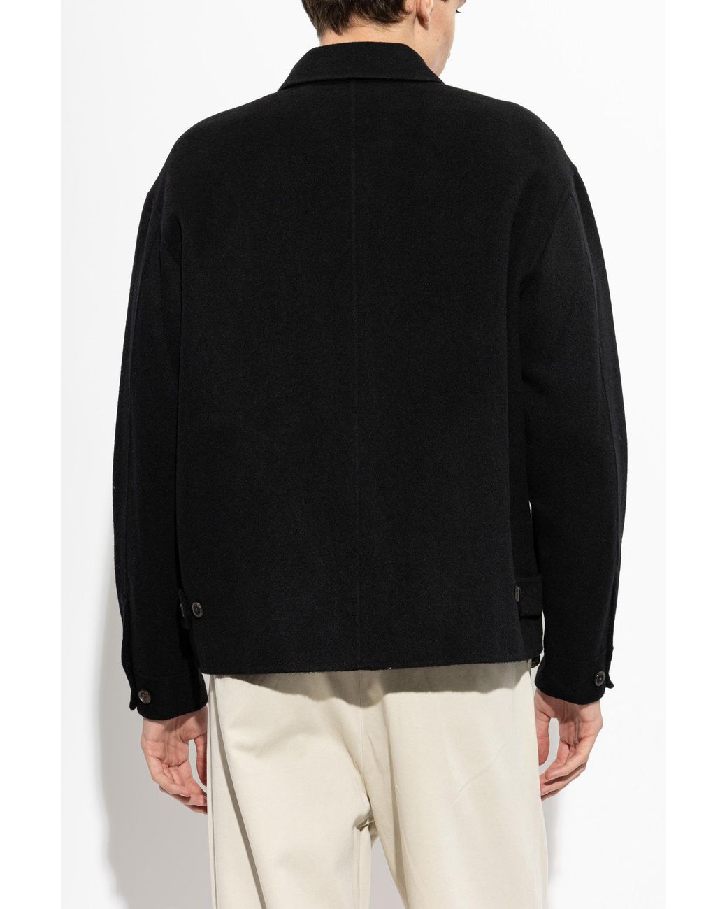 FRAME Black Wool Jacket for men